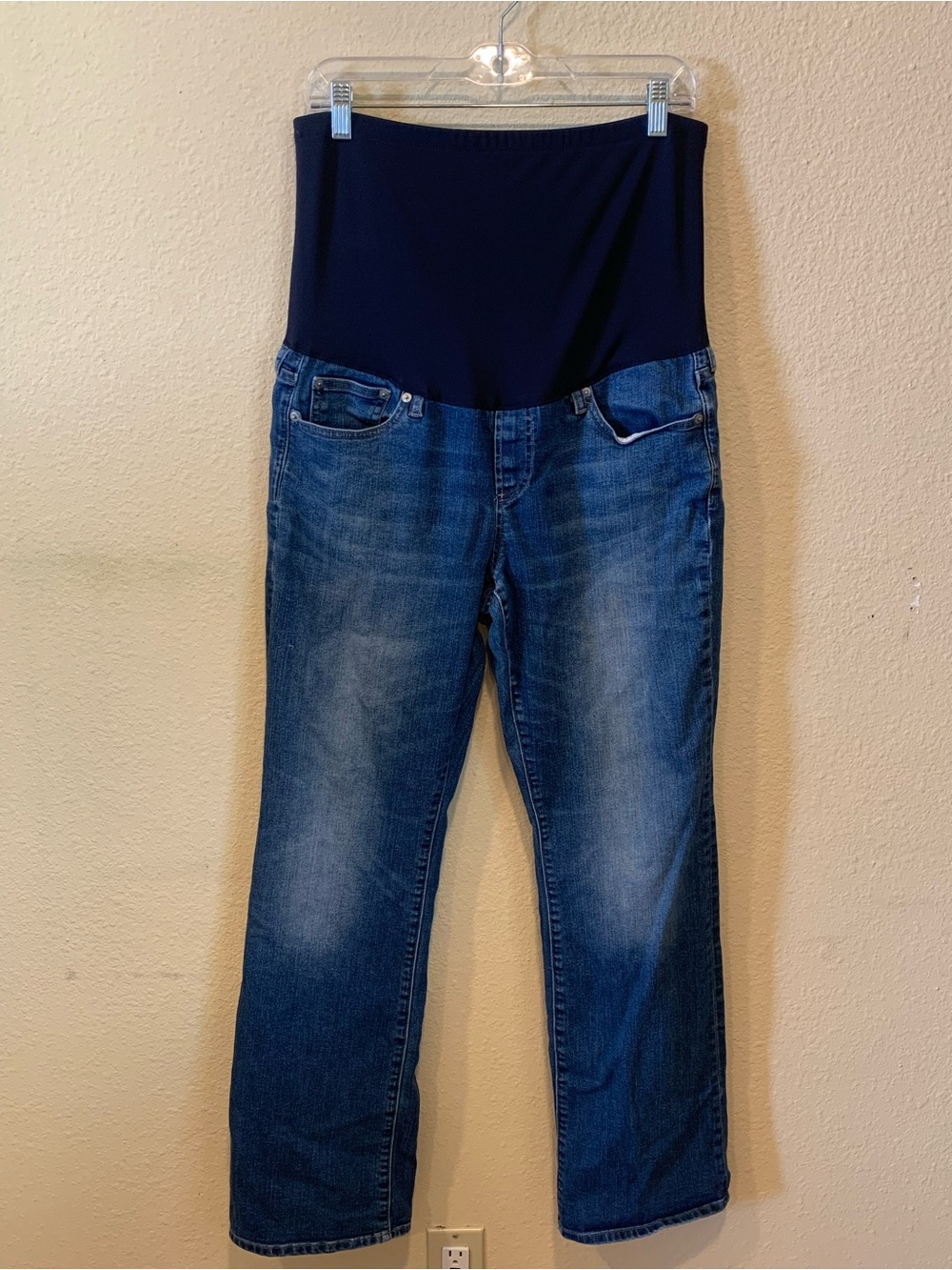 Maternity Dark Blue Stretch Panel Jeans